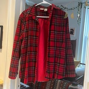 LL Bean Plaid Shirt Jacket